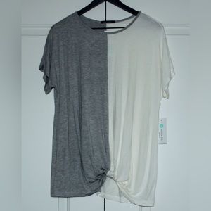 Pink Clover Denver Knot Front Knit Top